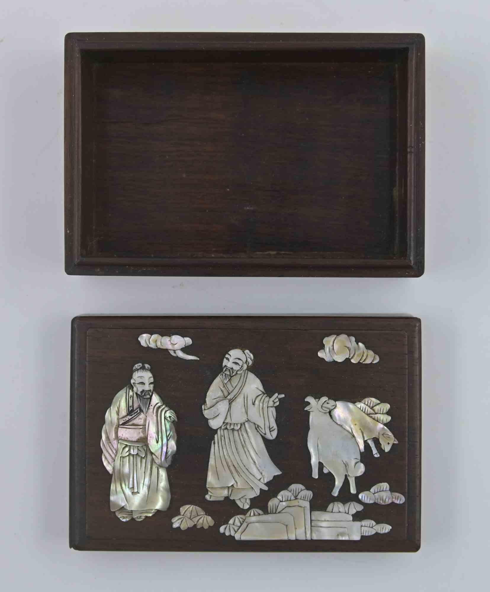 Chinesische Vintage-Schachtel, China, Mitte des 20. Jahrhunderts  im Zustand „Gut“ im Angebot in Roma, IT