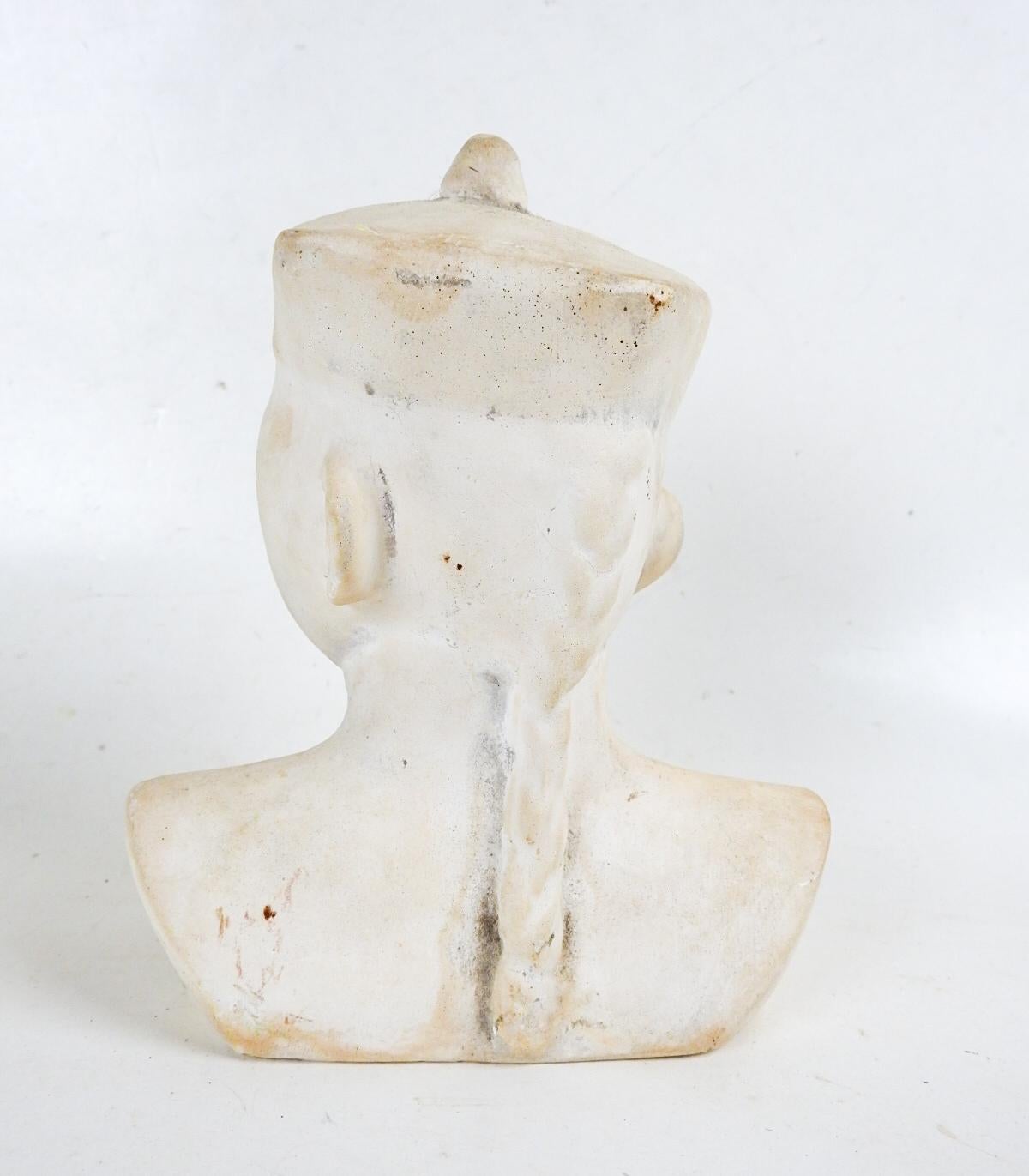 Unknown Vintage Chinese Boy Plaster Bust For Sale