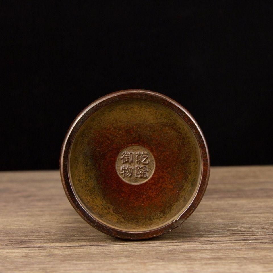 Vintage Chinese Bronze Fish and Lotus Flower Design Brush Pot For Sale 3