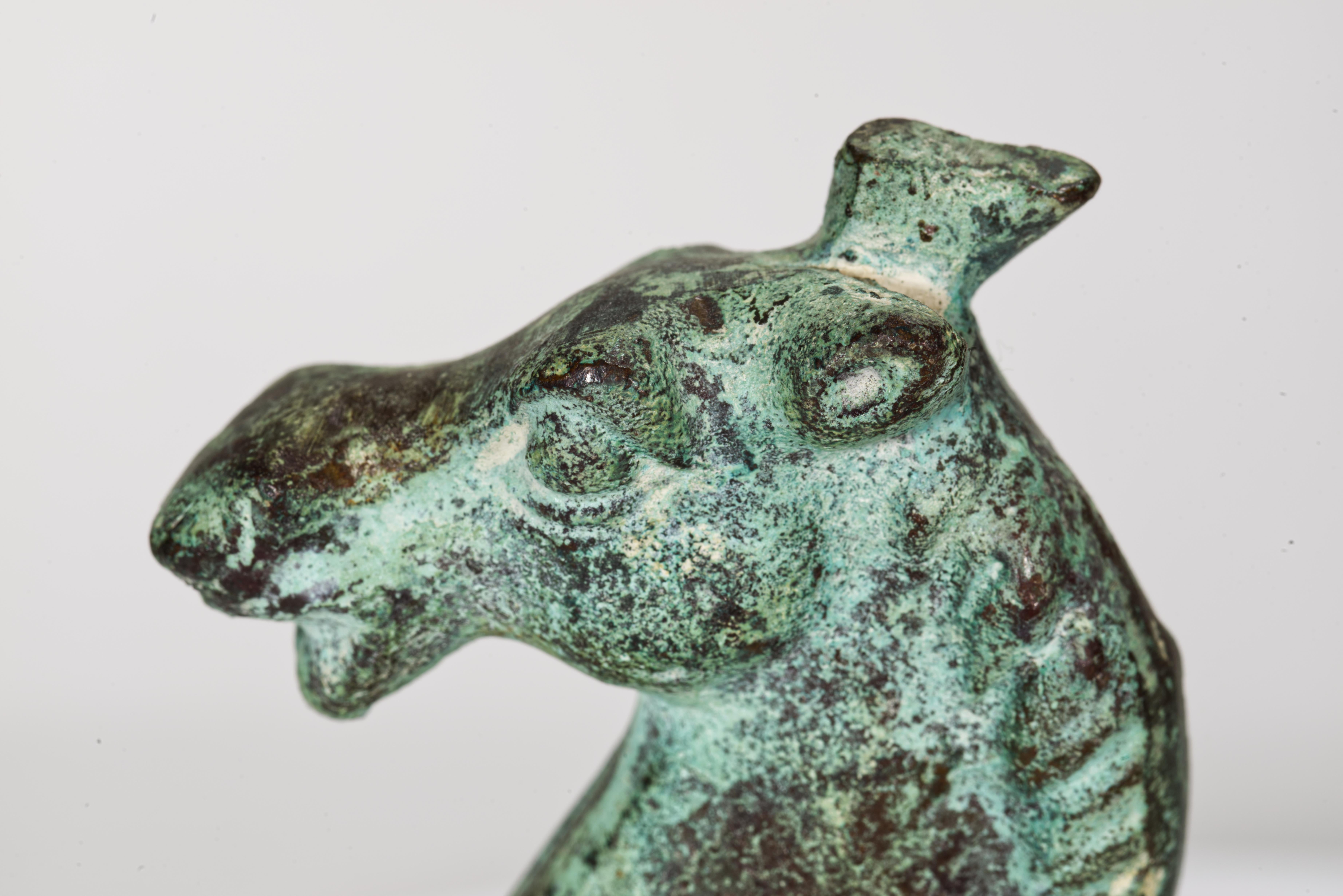 Fine XX secolo Cavallo cinese d'epoca in bronzo con rondine volante in vendita