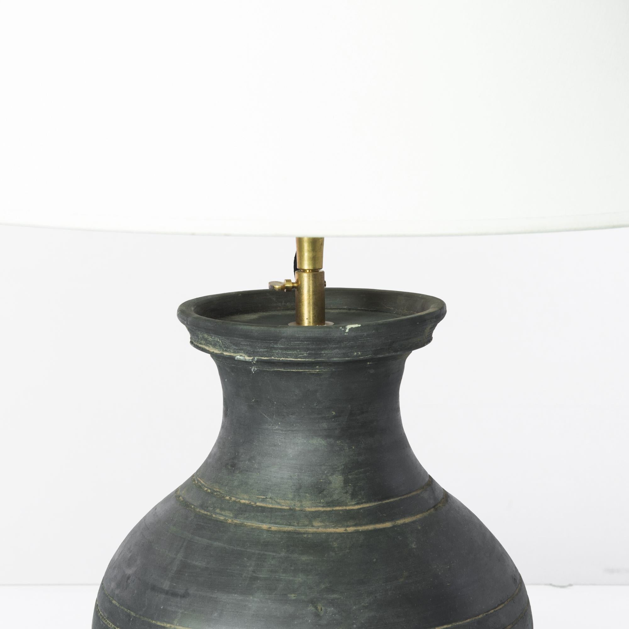 black vase lamp