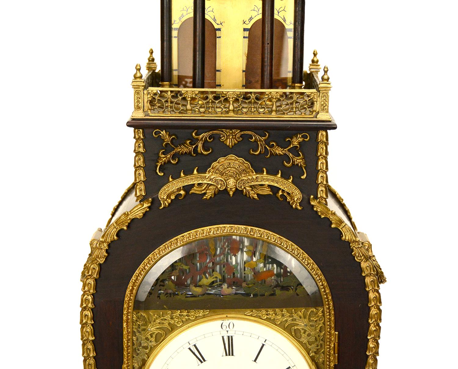 Vintage Chinese Canton Automaton Acrobat Musical Pagoda Waterfall Bracket Clock For Sale 1