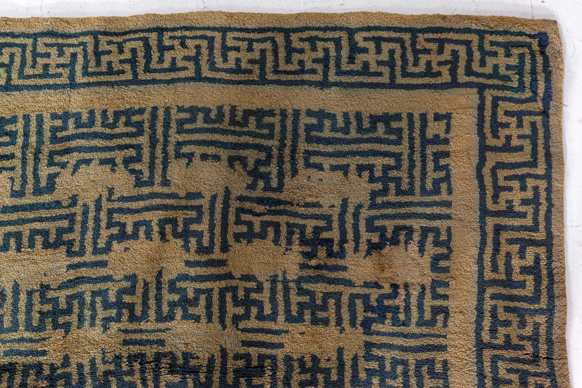 Hand-Woven Doris Leslie Blau Vintage Chinese Carpet For Sale