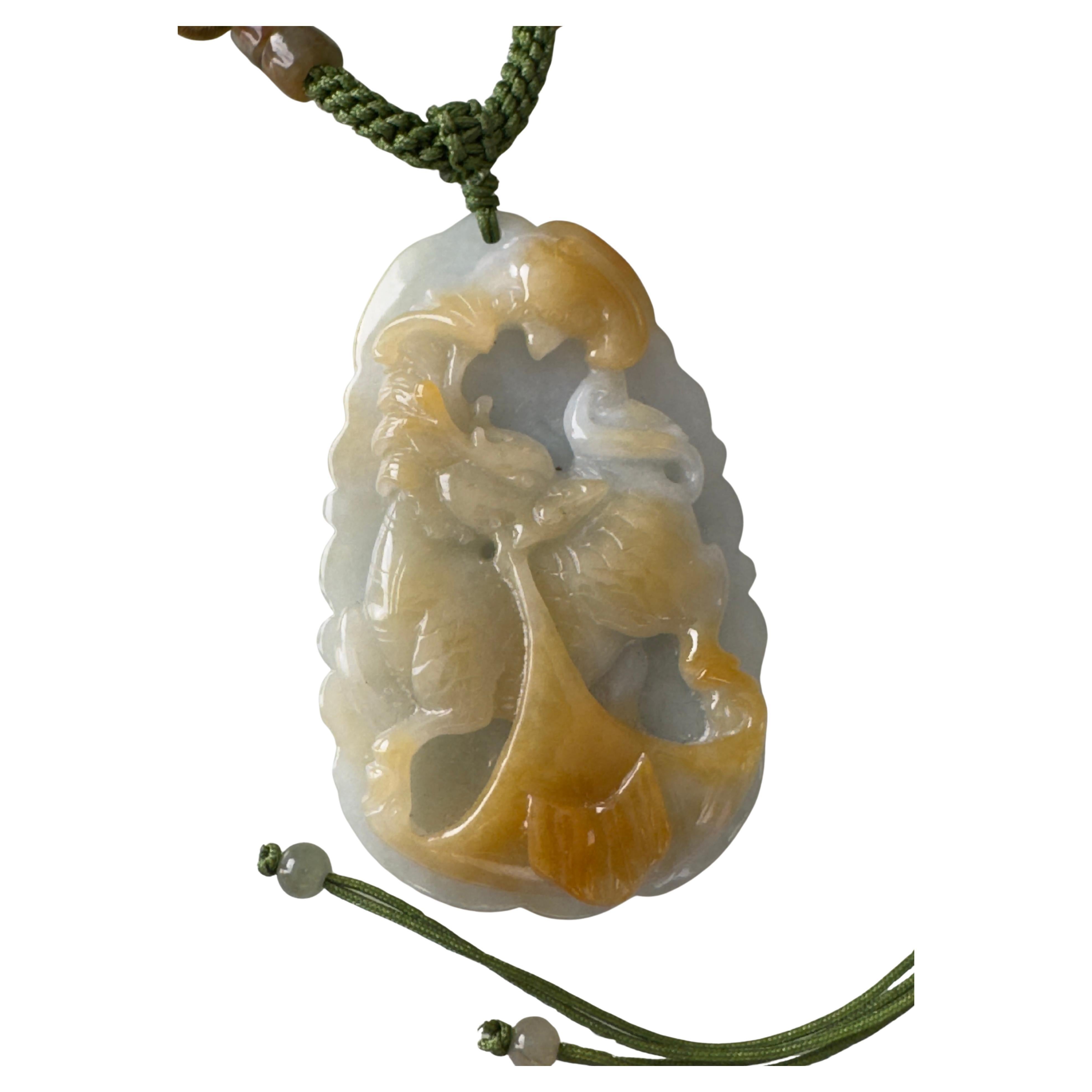 Vintage Chinese Jade Pendant With Dragon Horse For Sale 2