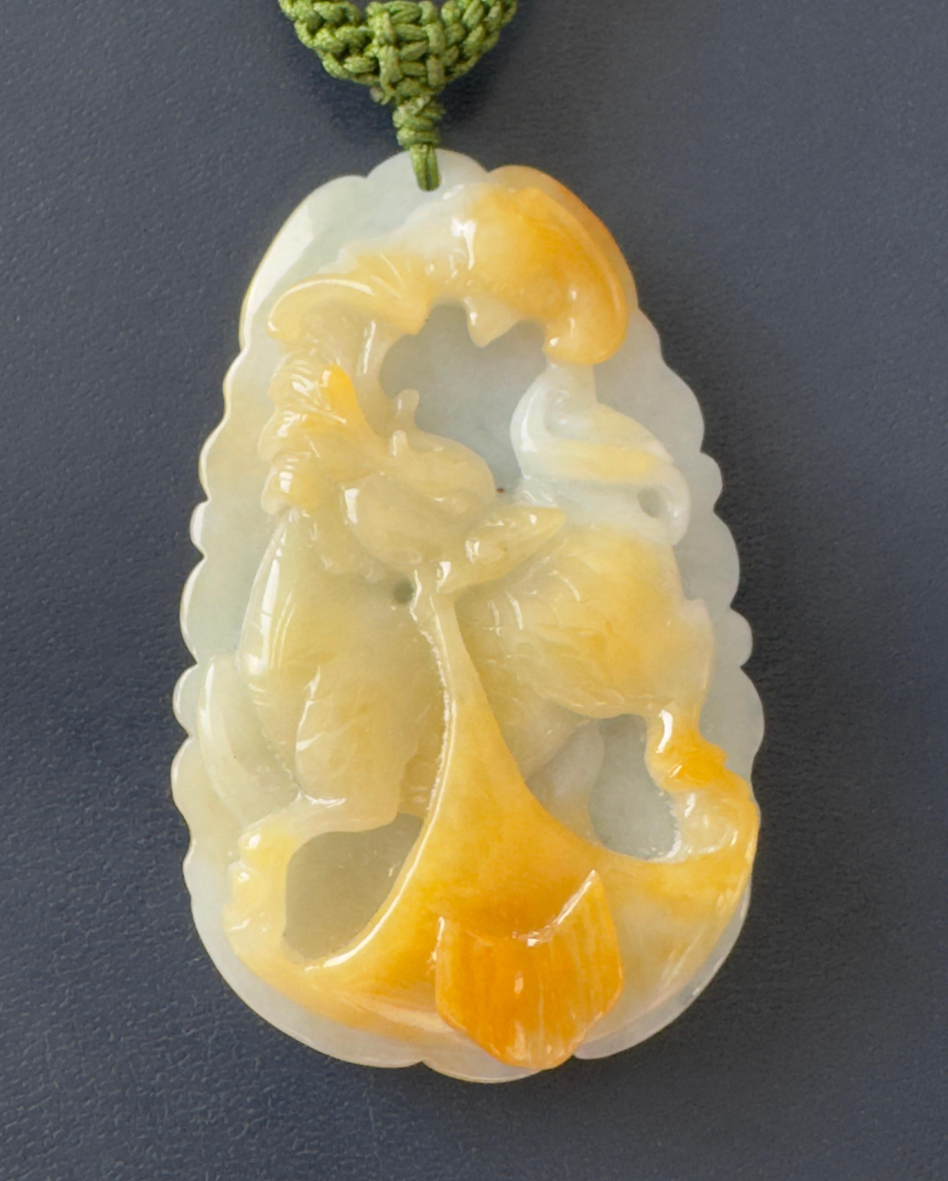 Vintage Chinese Jade Pendant With Dragon Horse For Sale 3