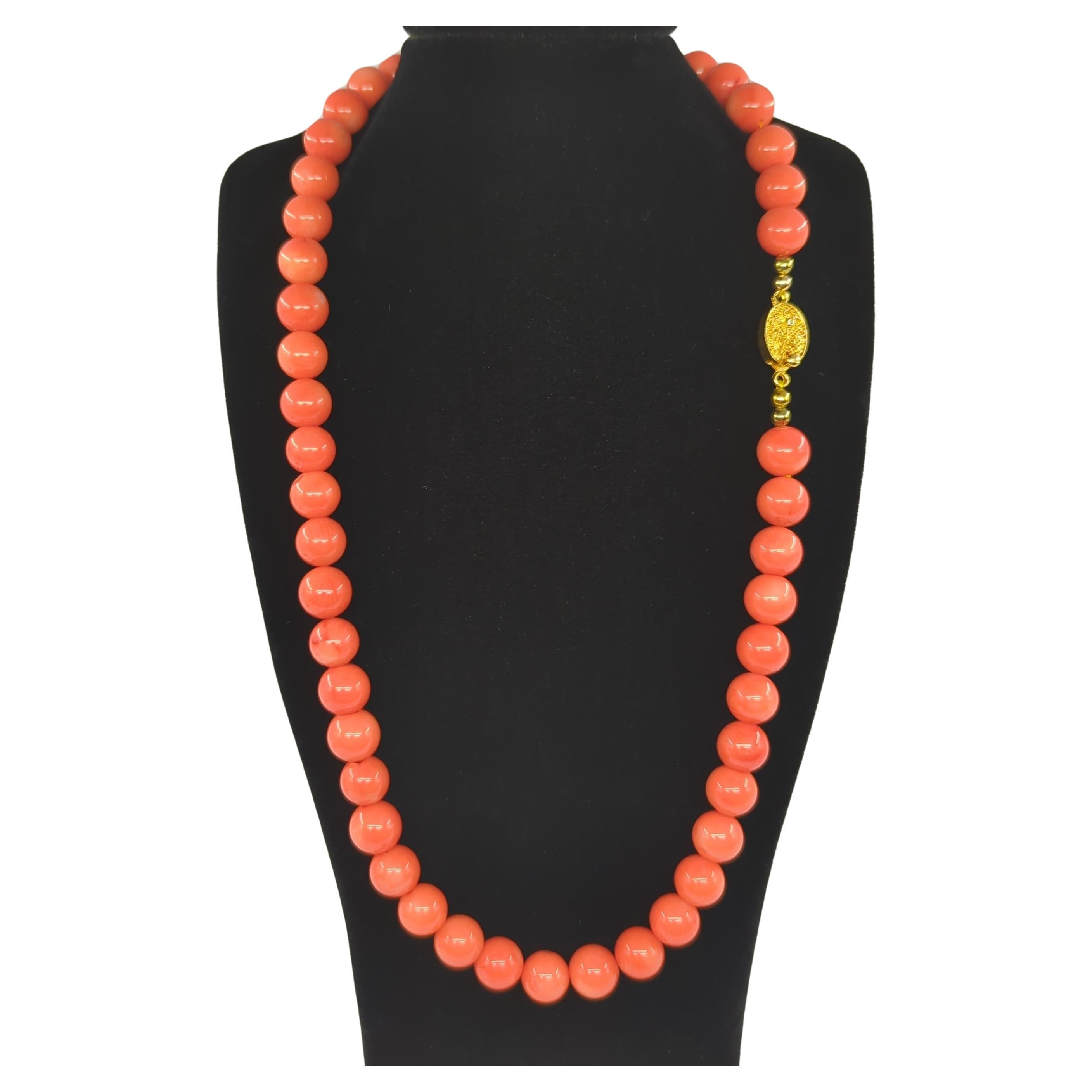Vintage Coral Necklace with Silver Beads – Home & Away Gallery