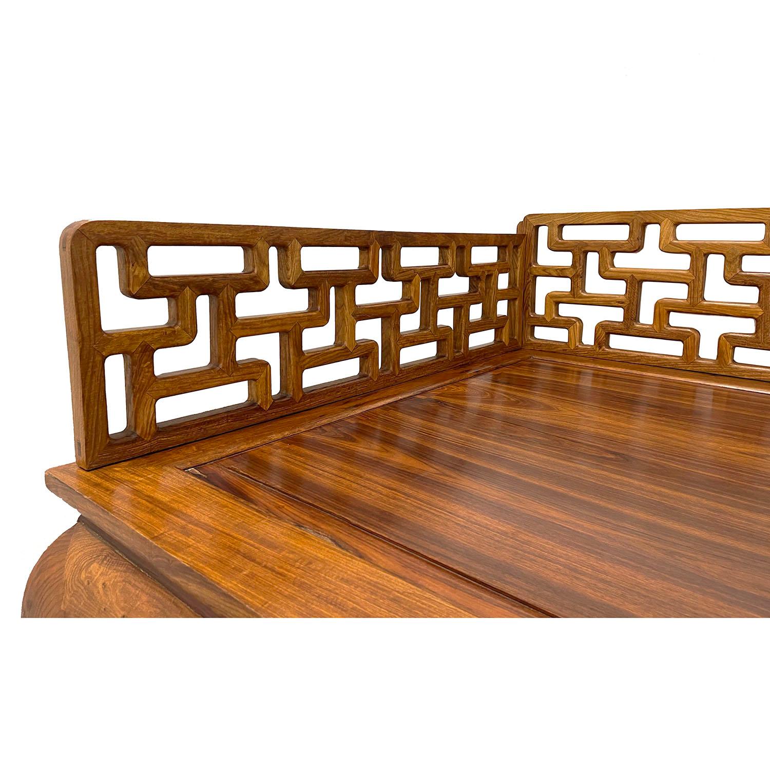 20th Century Vintage Chinese Carved Rosewood Opium Bed(Luo Han Bed), Daybed