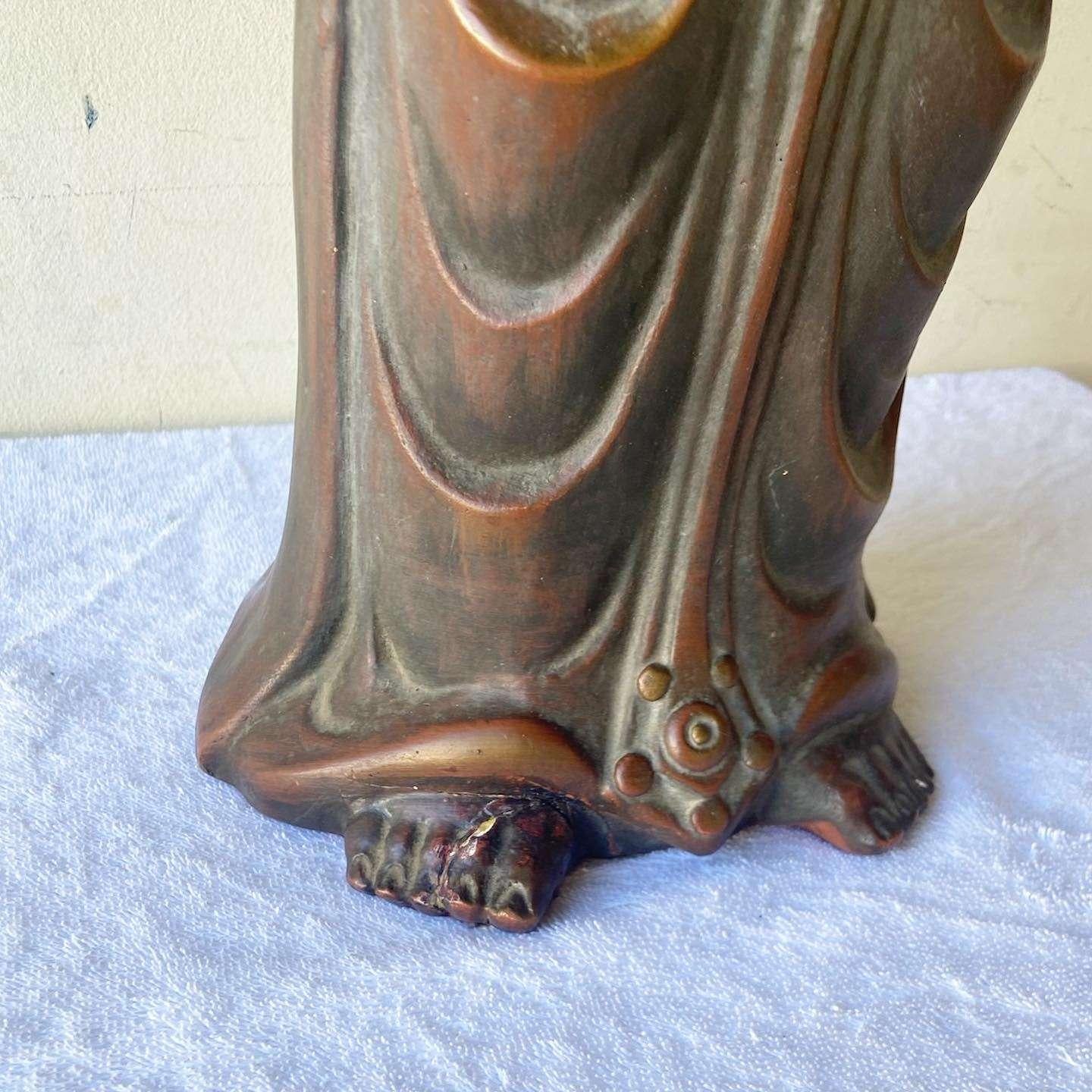 Vintage Chinese Ceramic Kwan-Yin Bodhisattva Sculpture For Sale 6