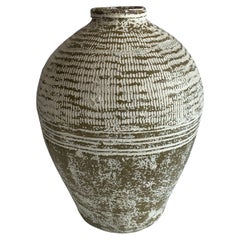 Vintage Chinese Ceramic Pickling Jars in Jade Green & White, c. 1950
