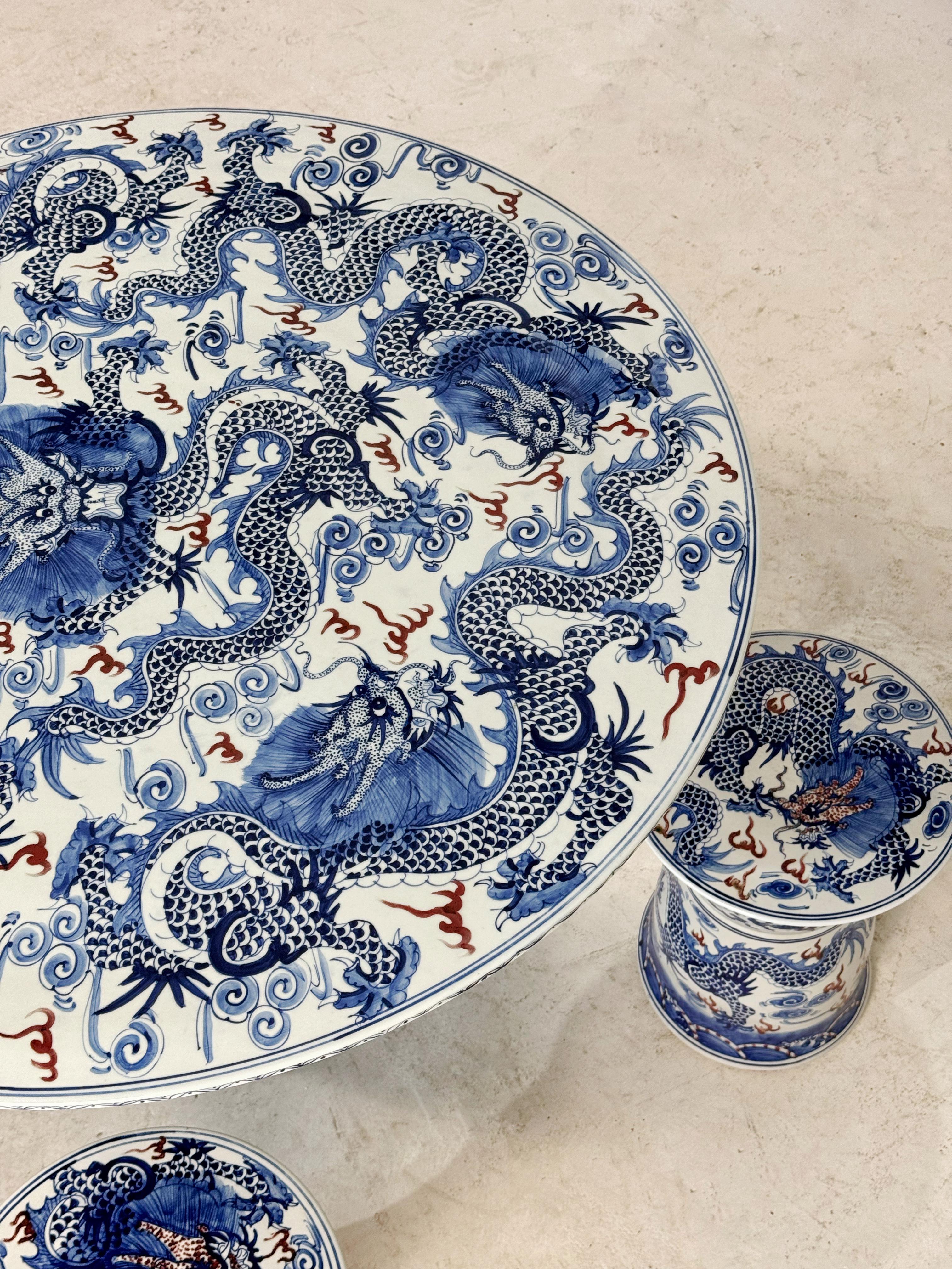 Vintage Chinese Ceramic Table Set For Sale 4