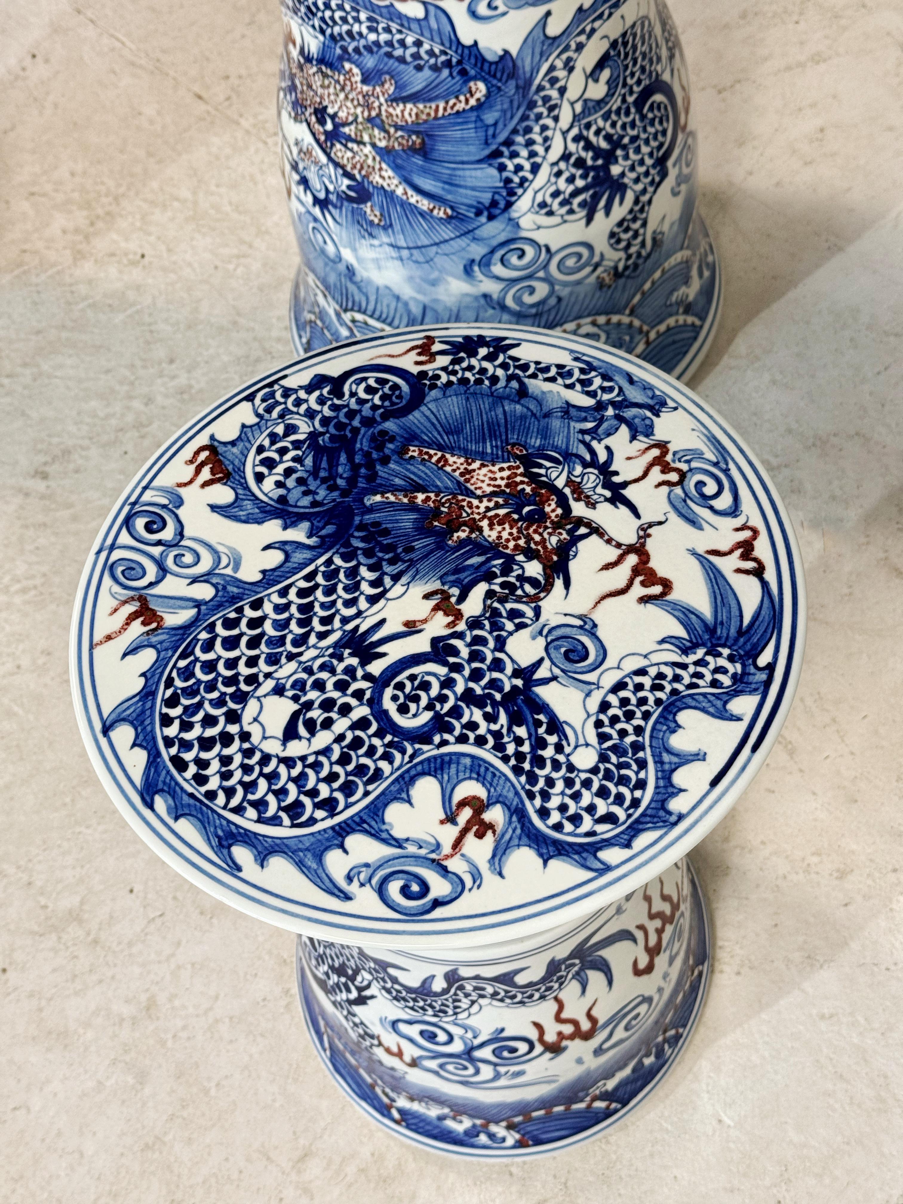 Vintage Chinese Ceramic Table Set For Sale 2