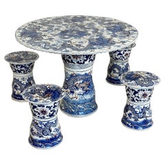 Chinesisches Vintage-Tisch-Set aus Keramik