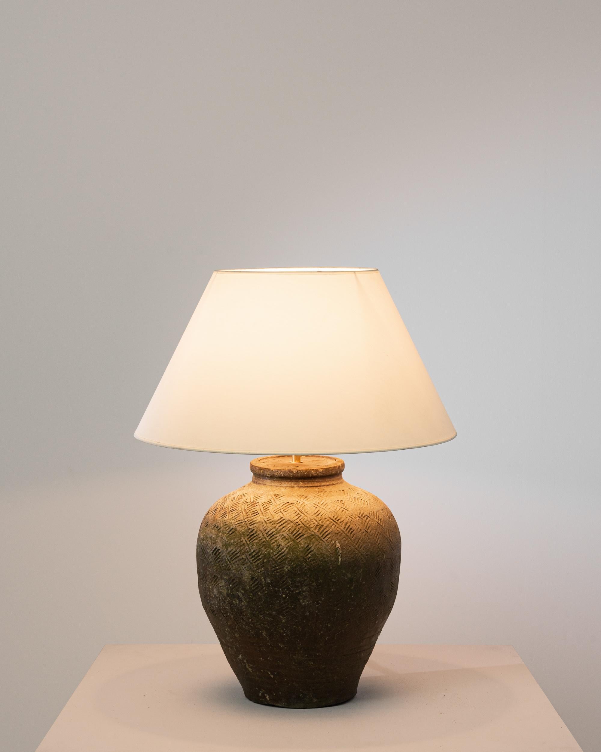 Country Vintage Chinese Ceramic Vase Table Lamp