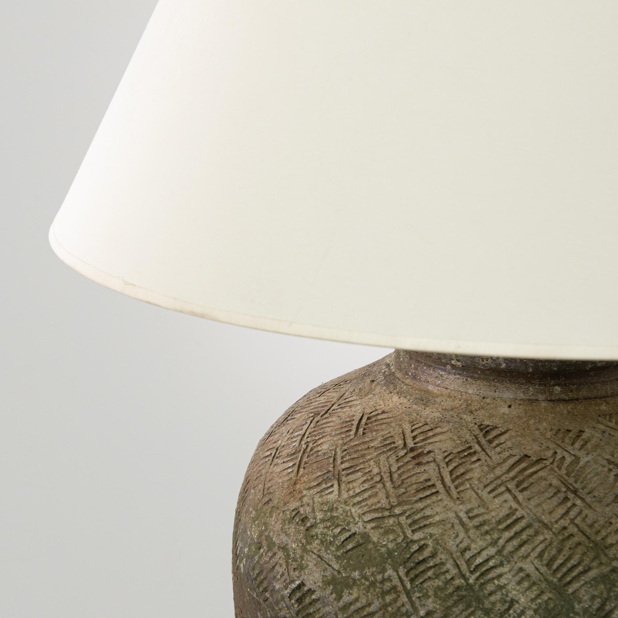 Brass Vintage Chinese Ceramic Vase Table Lamp