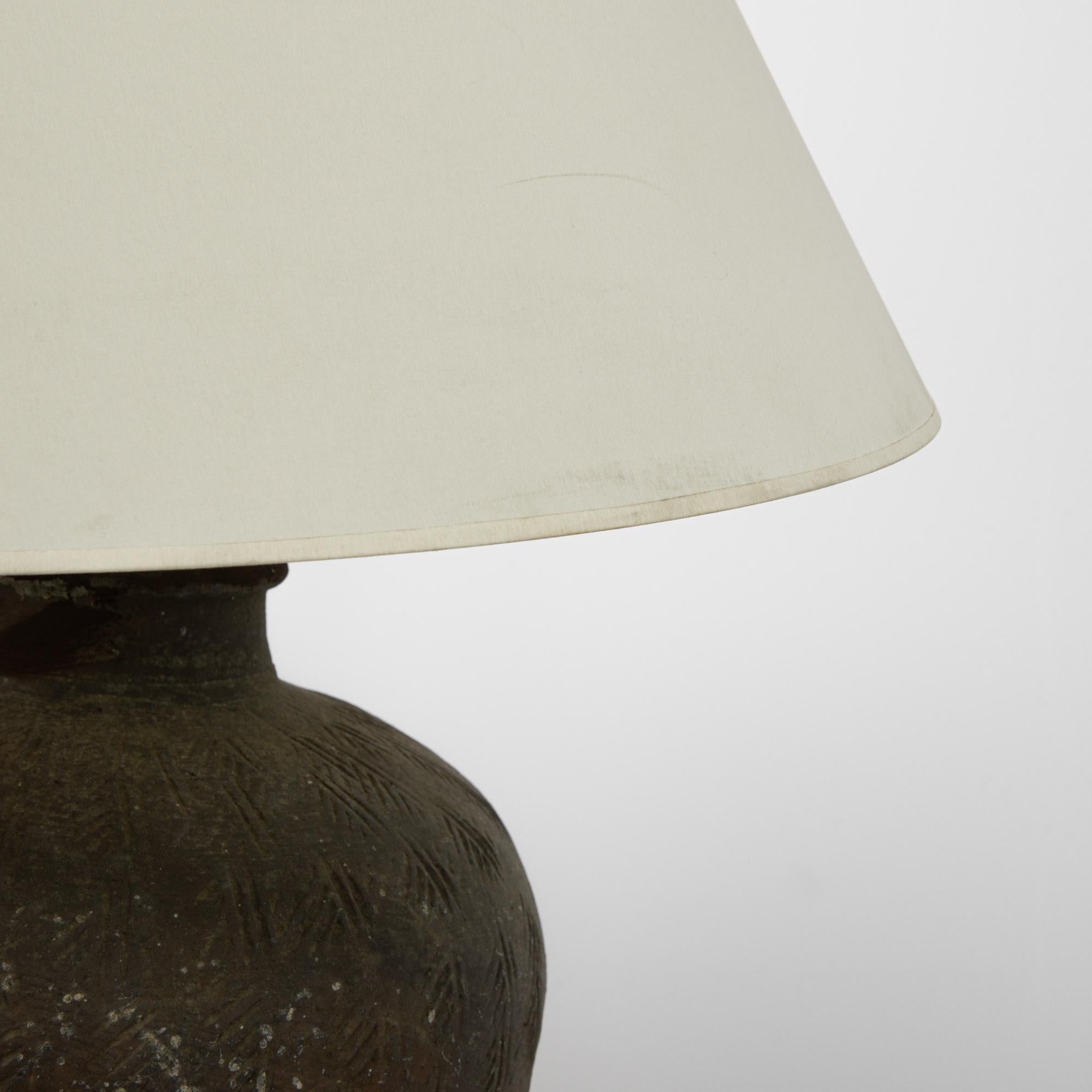 Brass Vintage Chinese Ceramic Vase Table Lamp