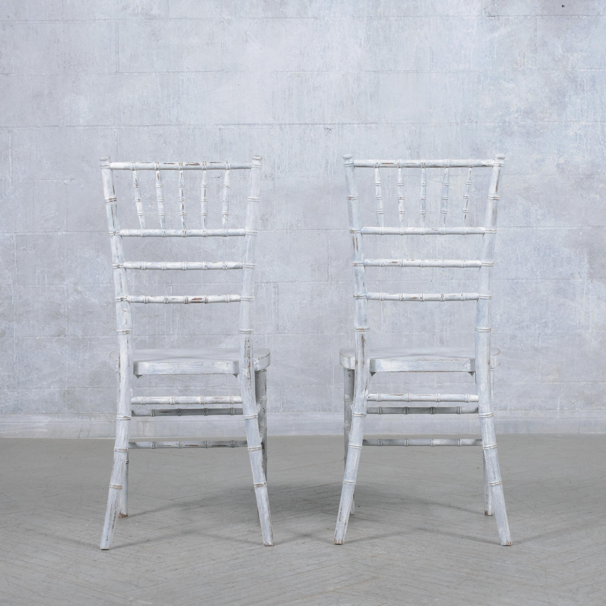 Restored Chinese Chippendale Dining Chairs: Vintage Elegance Reimagined For Sale 6