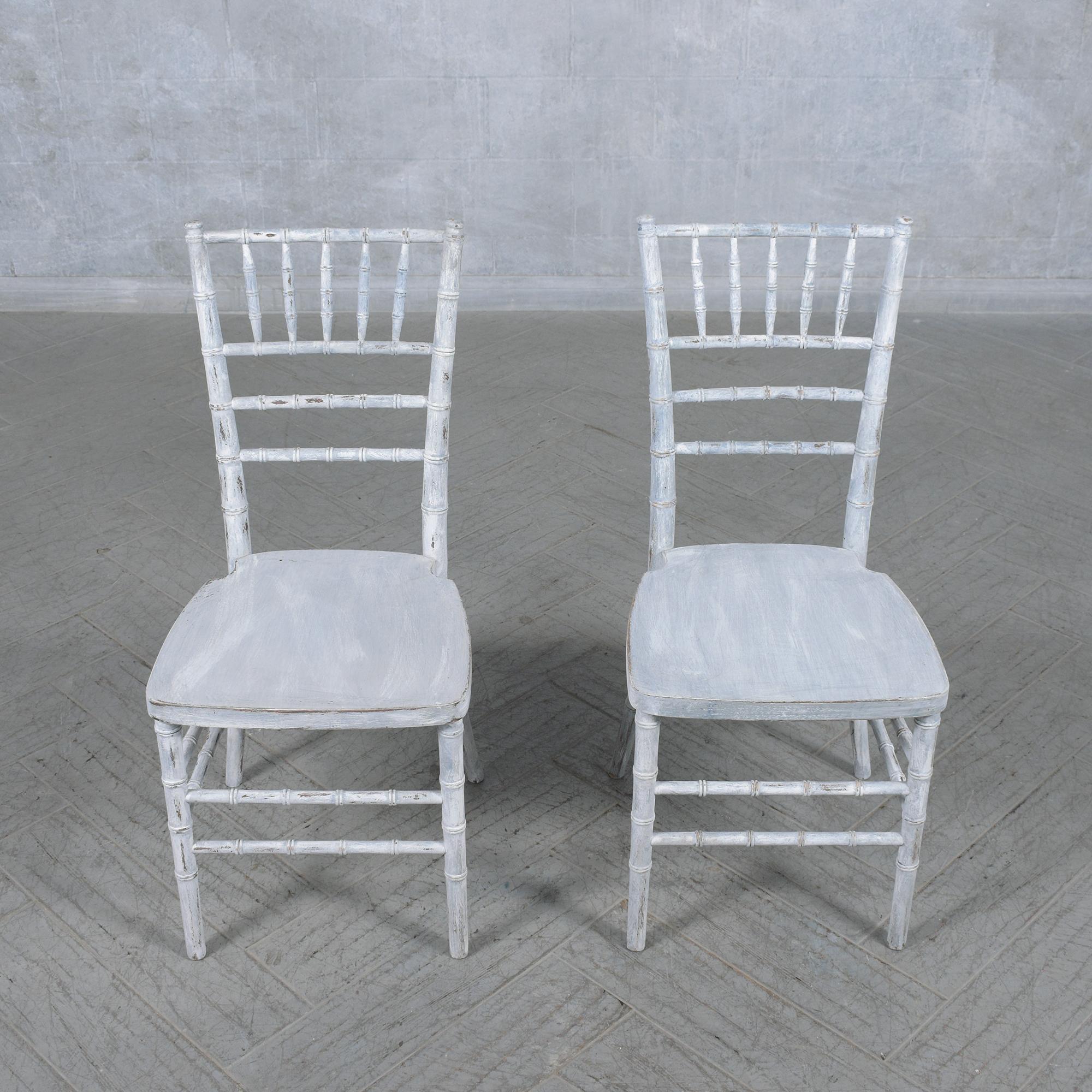 American Restored Chinese Chippendale Dining Chairs: Vintage Elegance Reimagined For Sale