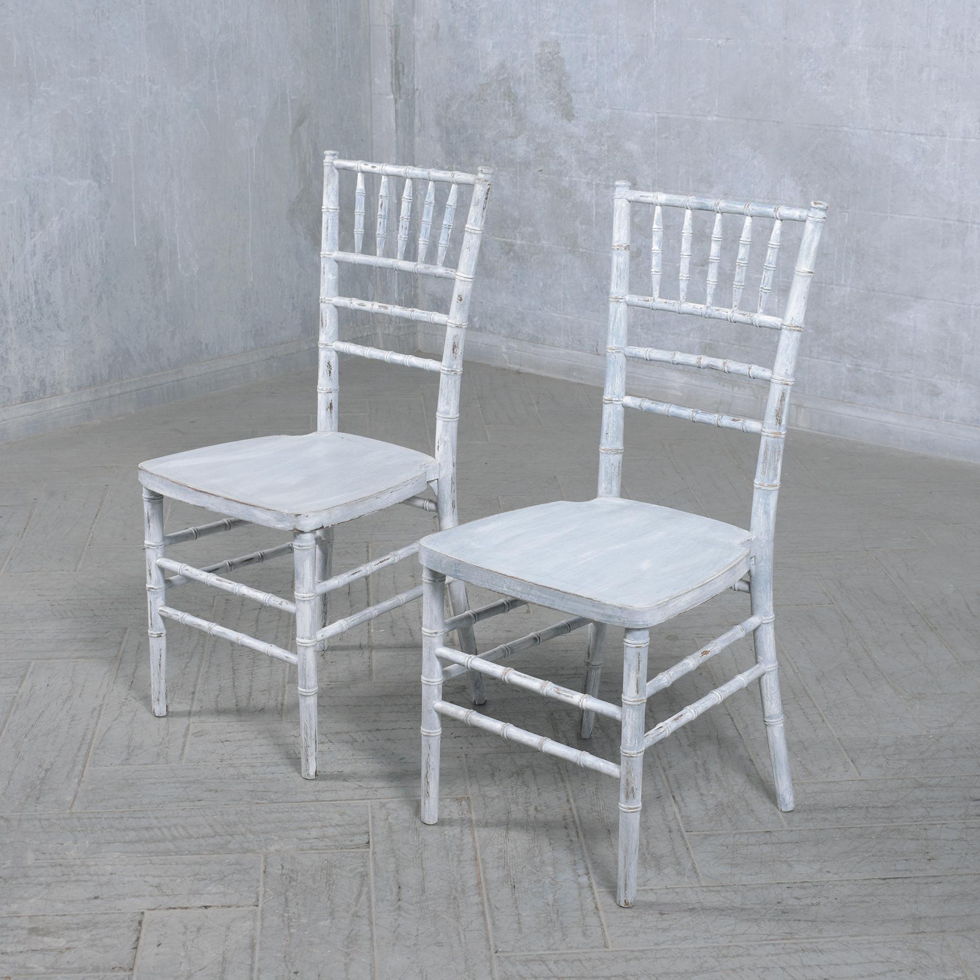 Late 20th Century Restored Chinese Chippendale Dining Chairs: Vintage Elegance Reimagined For Sale