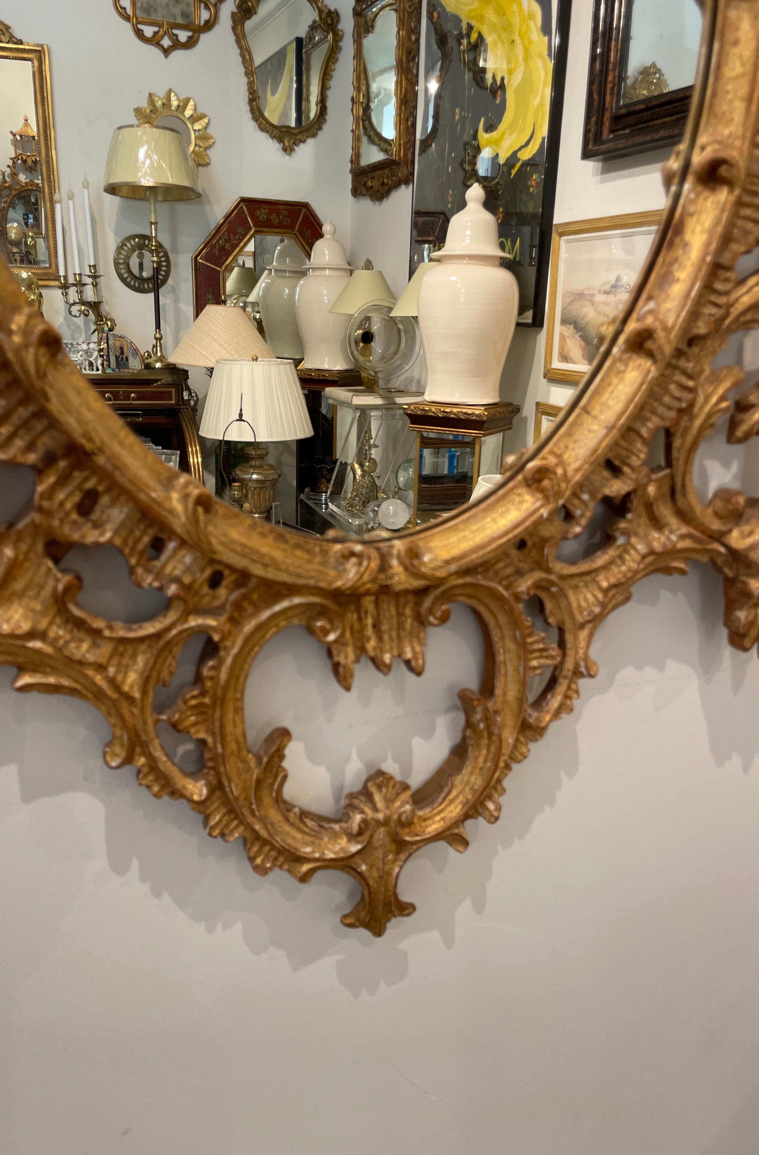 italien Miroir pagode Chippendale chinois vintage