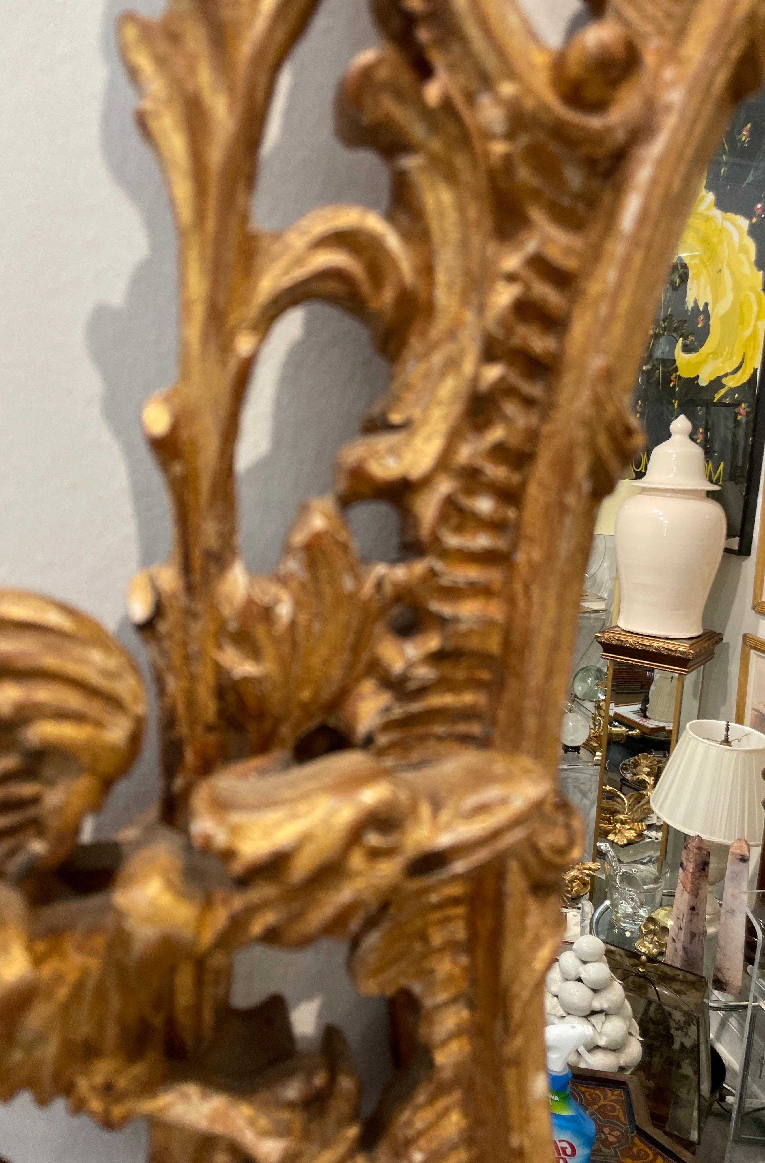 Miroir pagode Chippendale chinois vintage 3