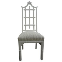 Vintage Chinese Chippendale Style Lacquered Chair