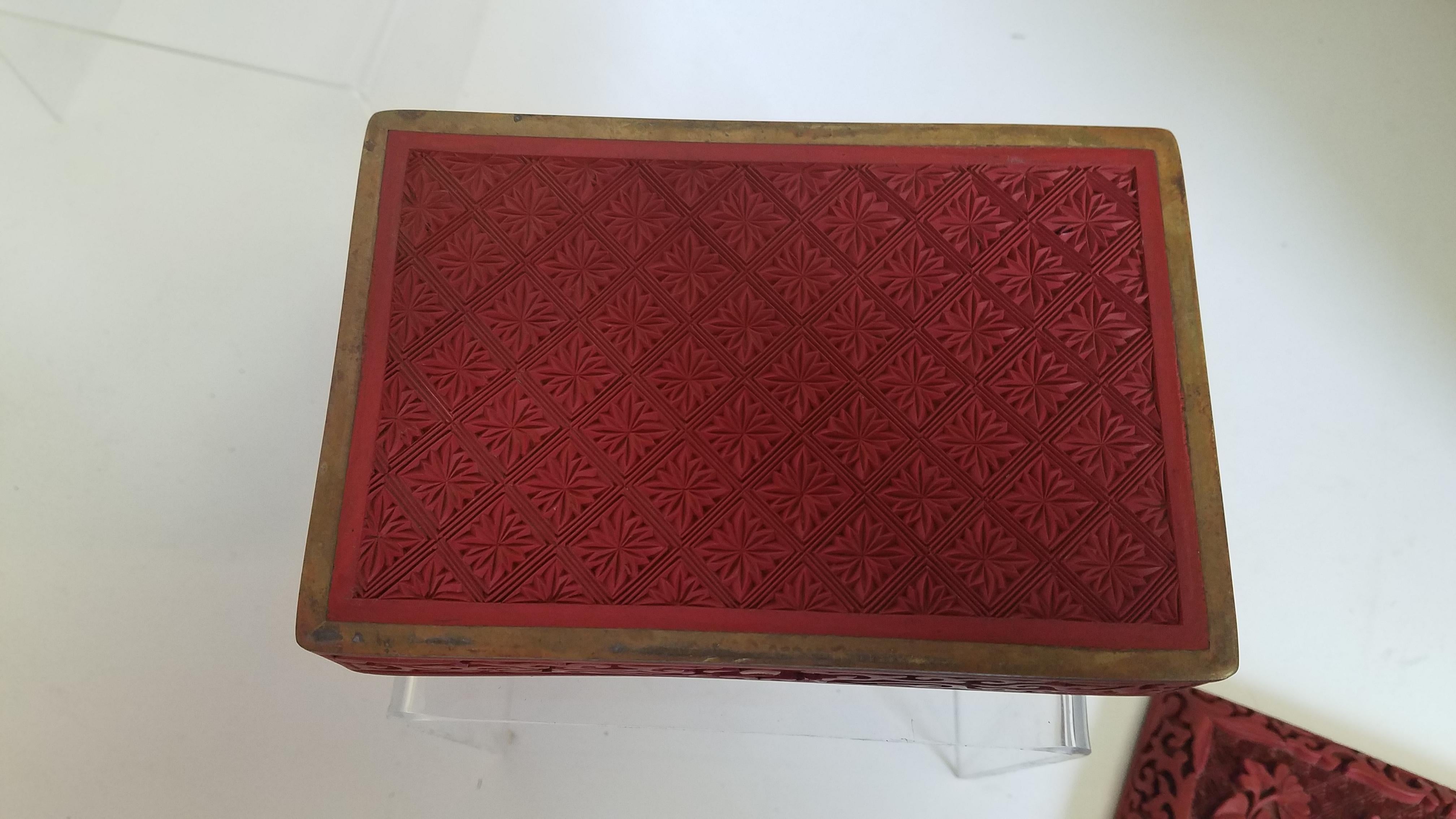 Vintage Chinese Cinnabar Box 2