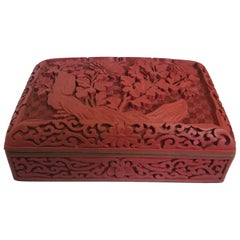 Vintage Chinese Cinnabar Box