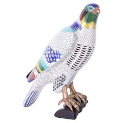 Hawk ou Falcon chinois vintage en cloisonné