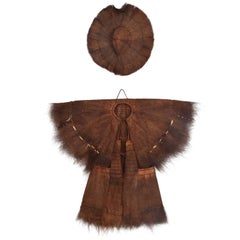 Vintage Chinese Coconut Fiber Raincoat and Hat