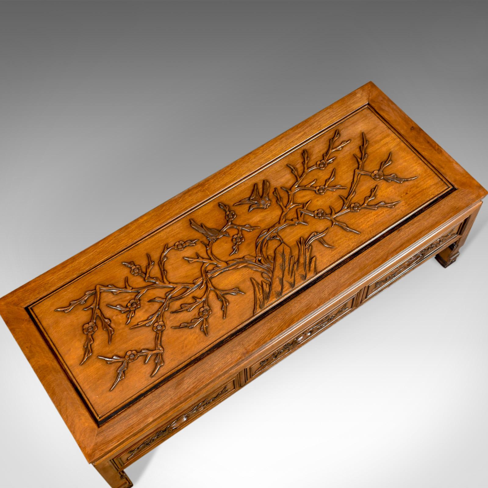 oriental carved coffee table