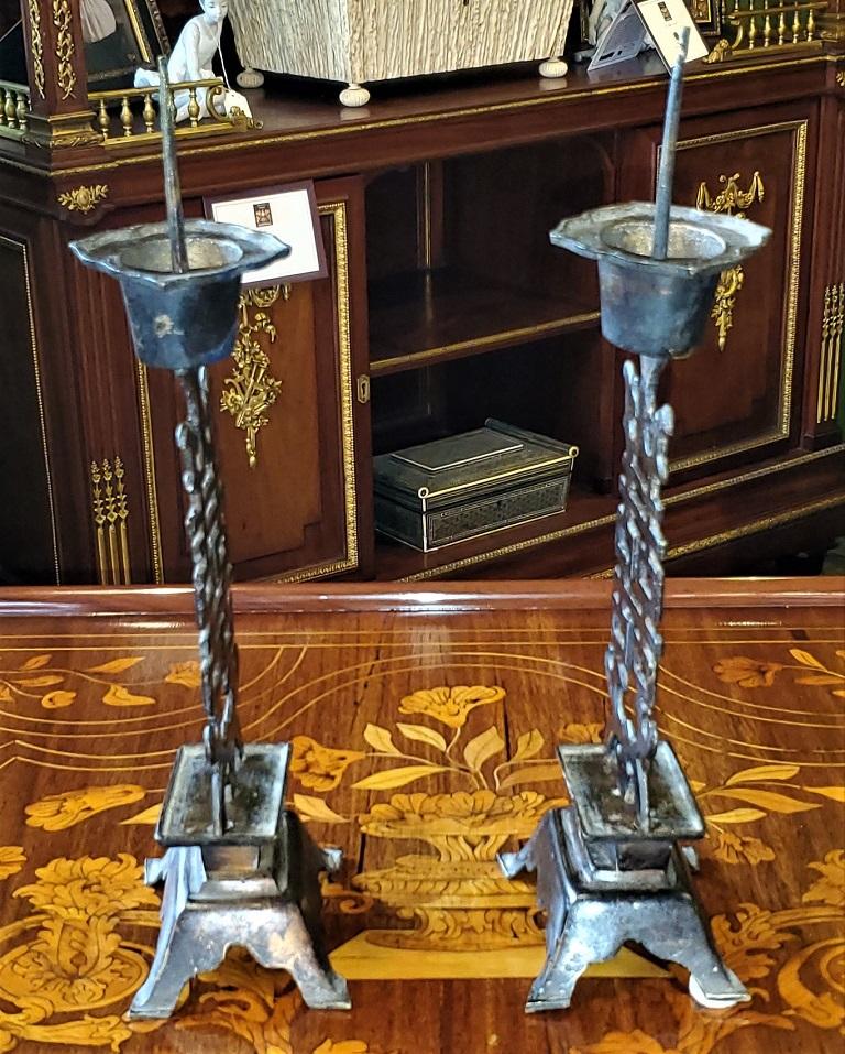 Vintage Chinese Double Happiness Wedding Candlesticks In Good Condition For Sale In Dallas, TX