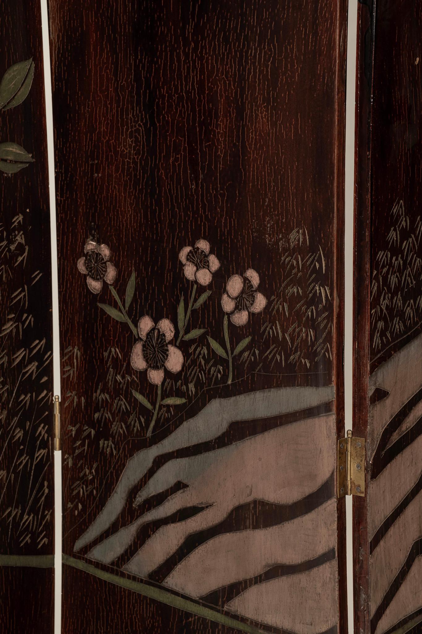 Vintage Chinese Eight Panel Coromandel Screen For Sale 10