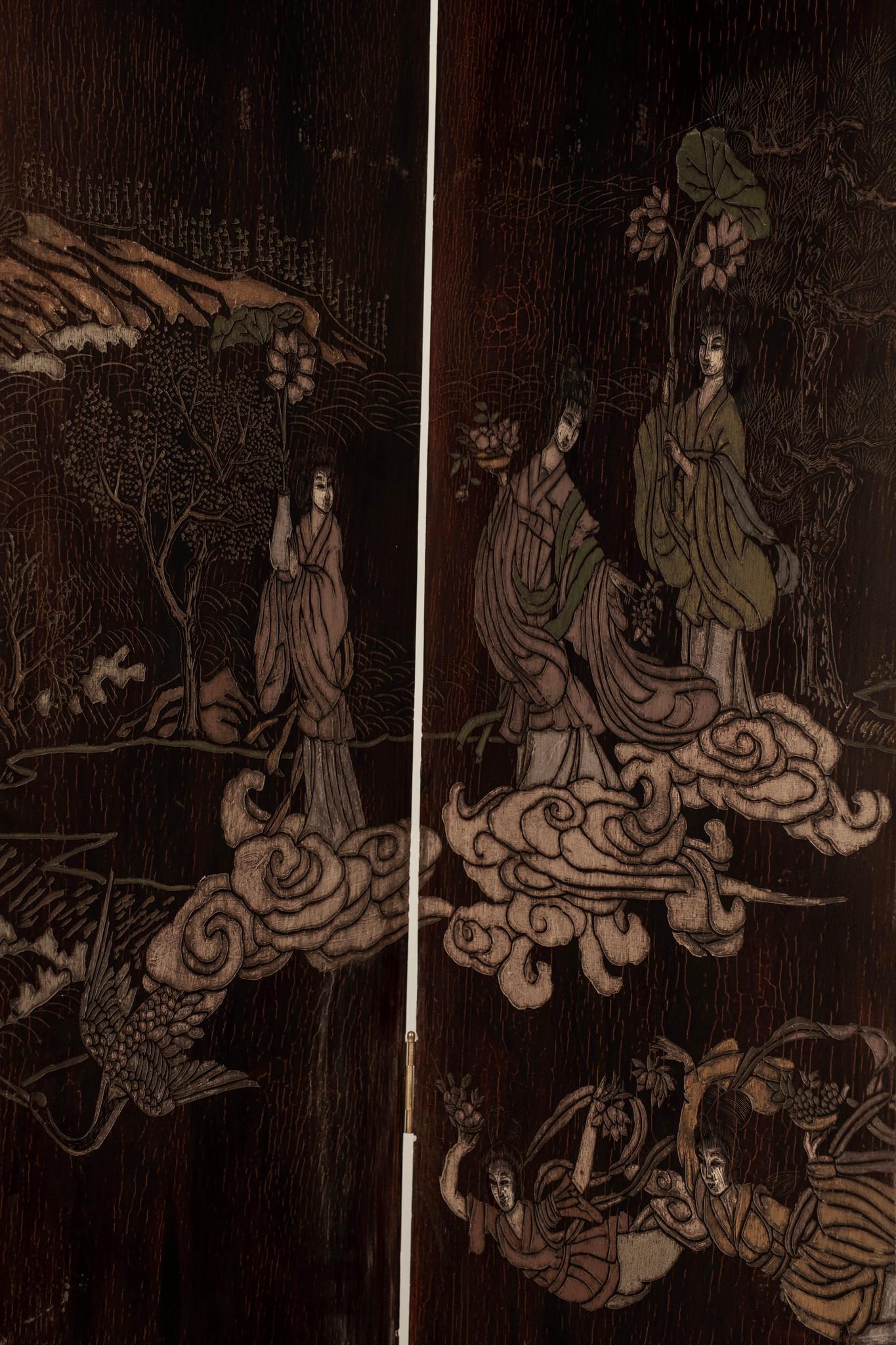 20th Century Vintage Chinese Eight Panel Coromandel Screen For Sale