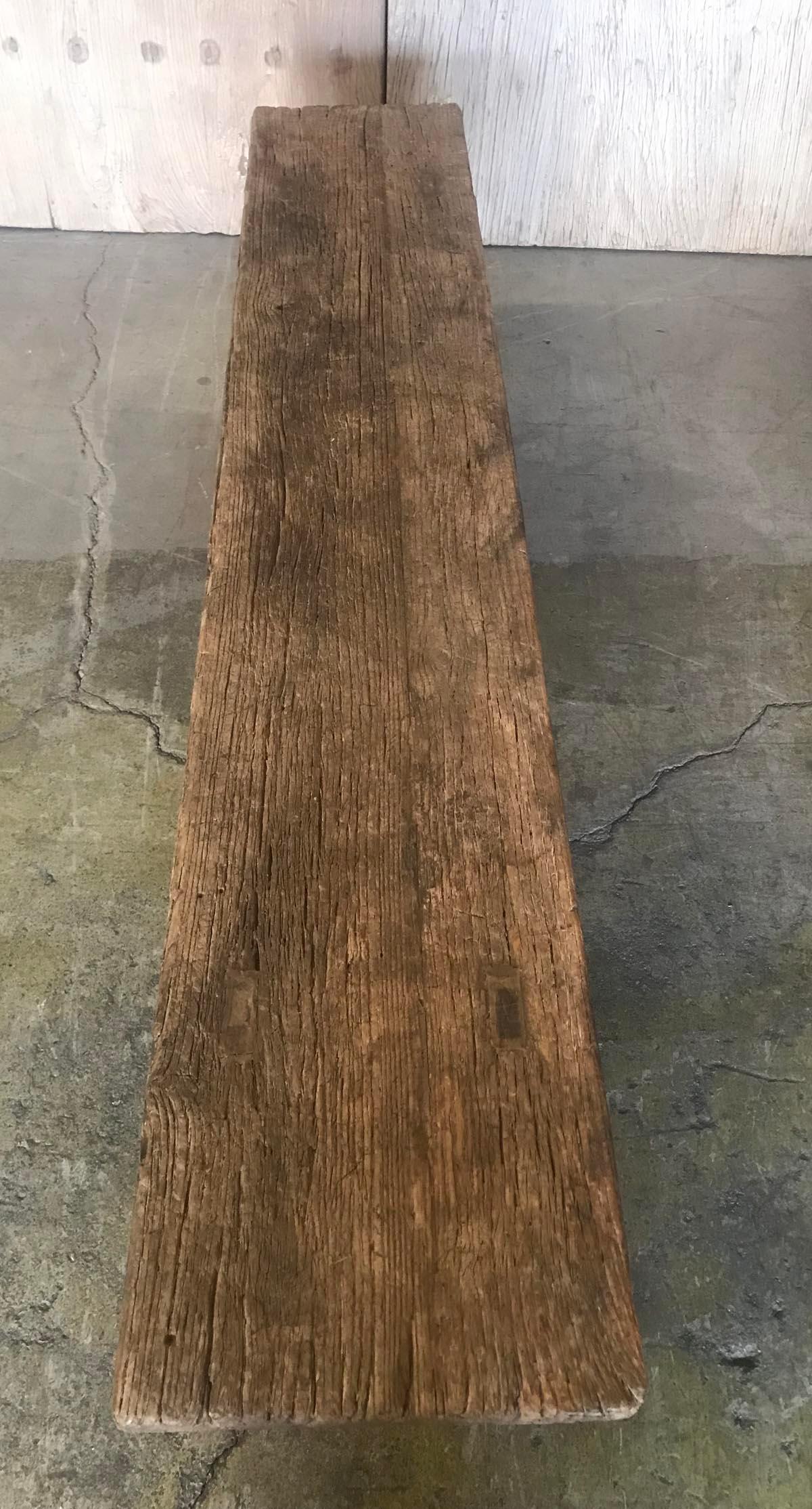 20th Century Vintage Chinese Elm Bench