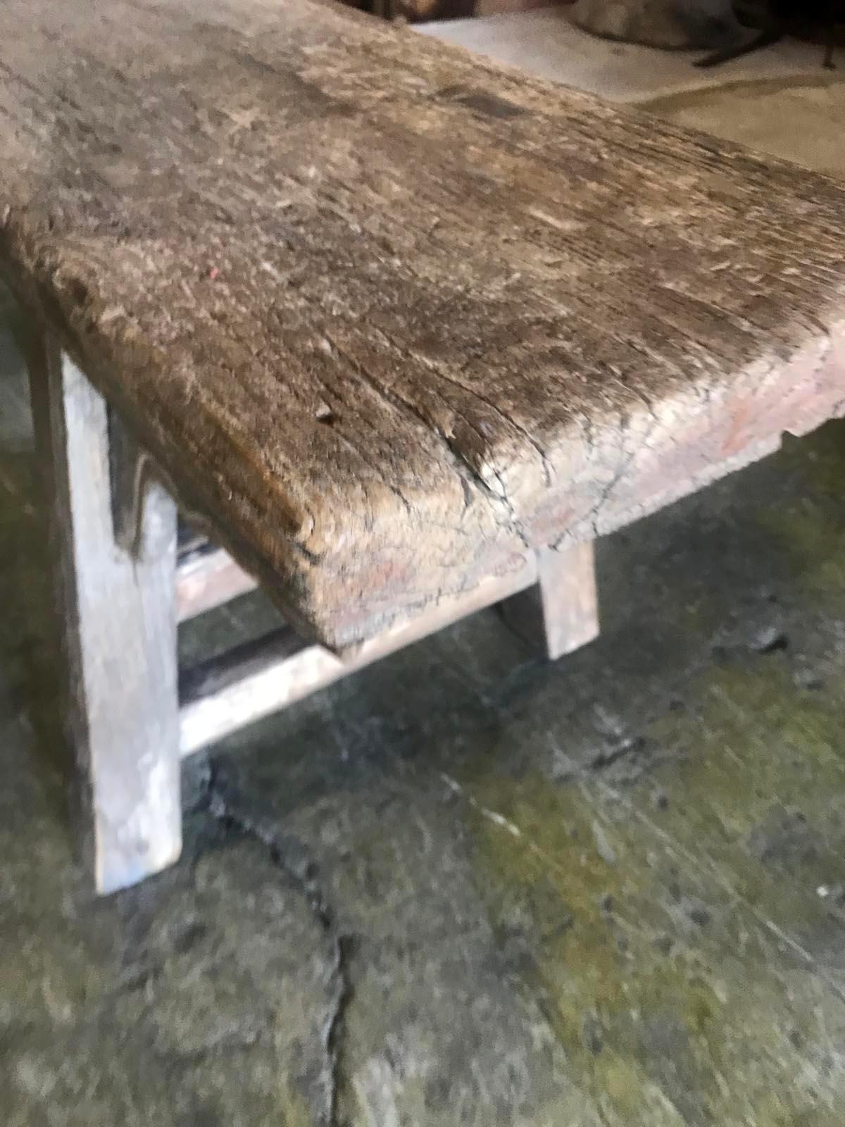 Vintage Chinese Elm Bench 3