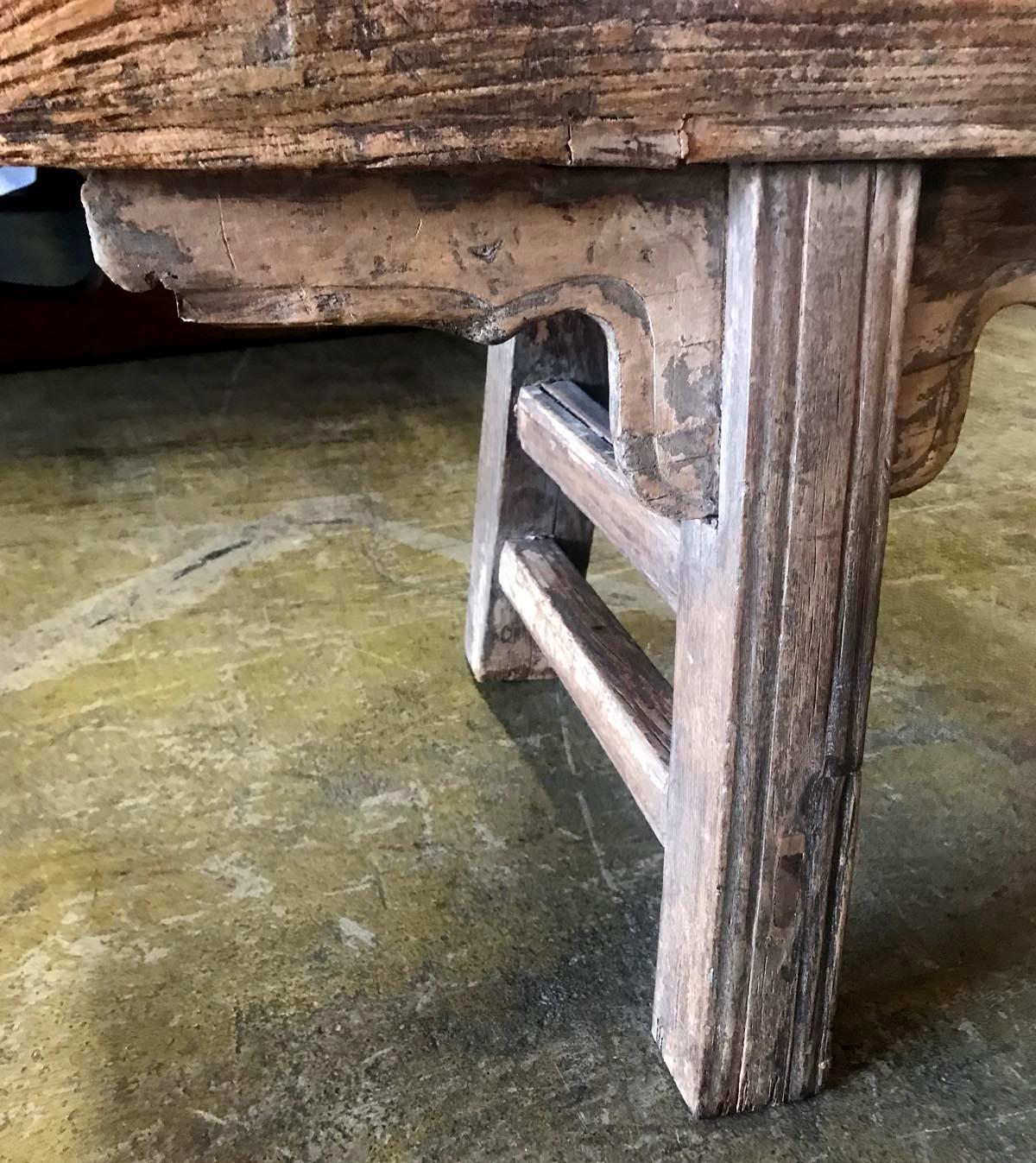Vintage Chinese Elm Bench 4