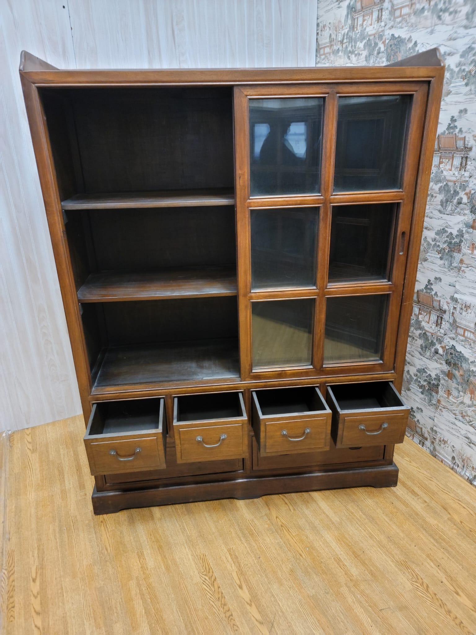 Vintage Chinese Elm Display Cabinets / Bookcases  For Sale 3