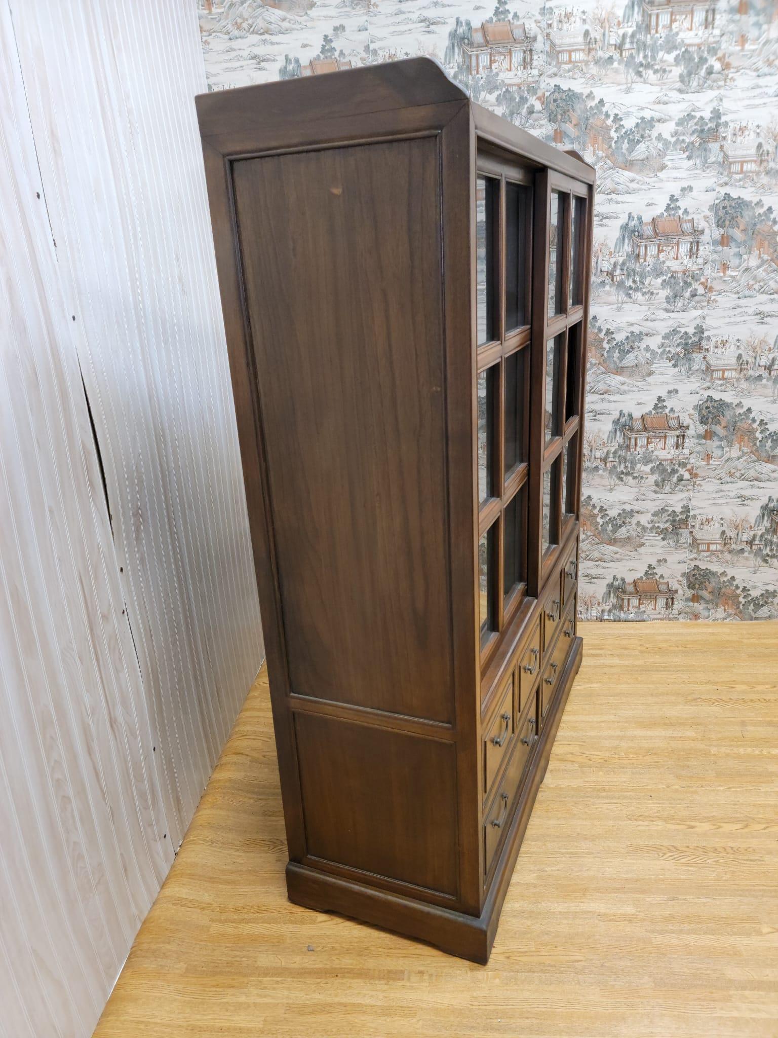 Vintage Chinese Elm Display Cabinets / Bookcases  For Sale 2