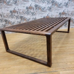 Tavolino da caffè con piano a fessura in olmo cinese vintage