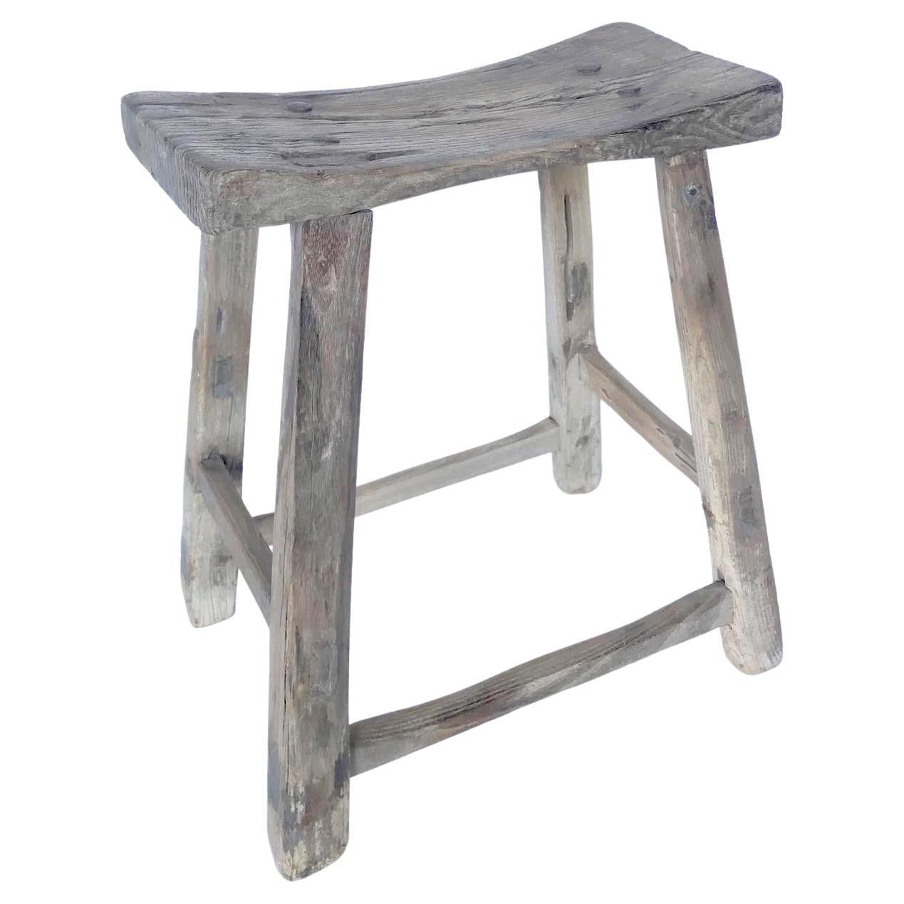 Vintage Chinese Elm Stool/Side Table