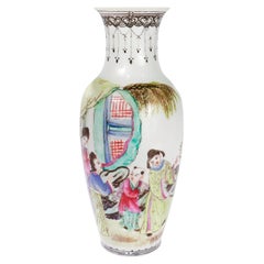 Vase vintage en porcelaine coquille d'œuf d'exportation chinoise