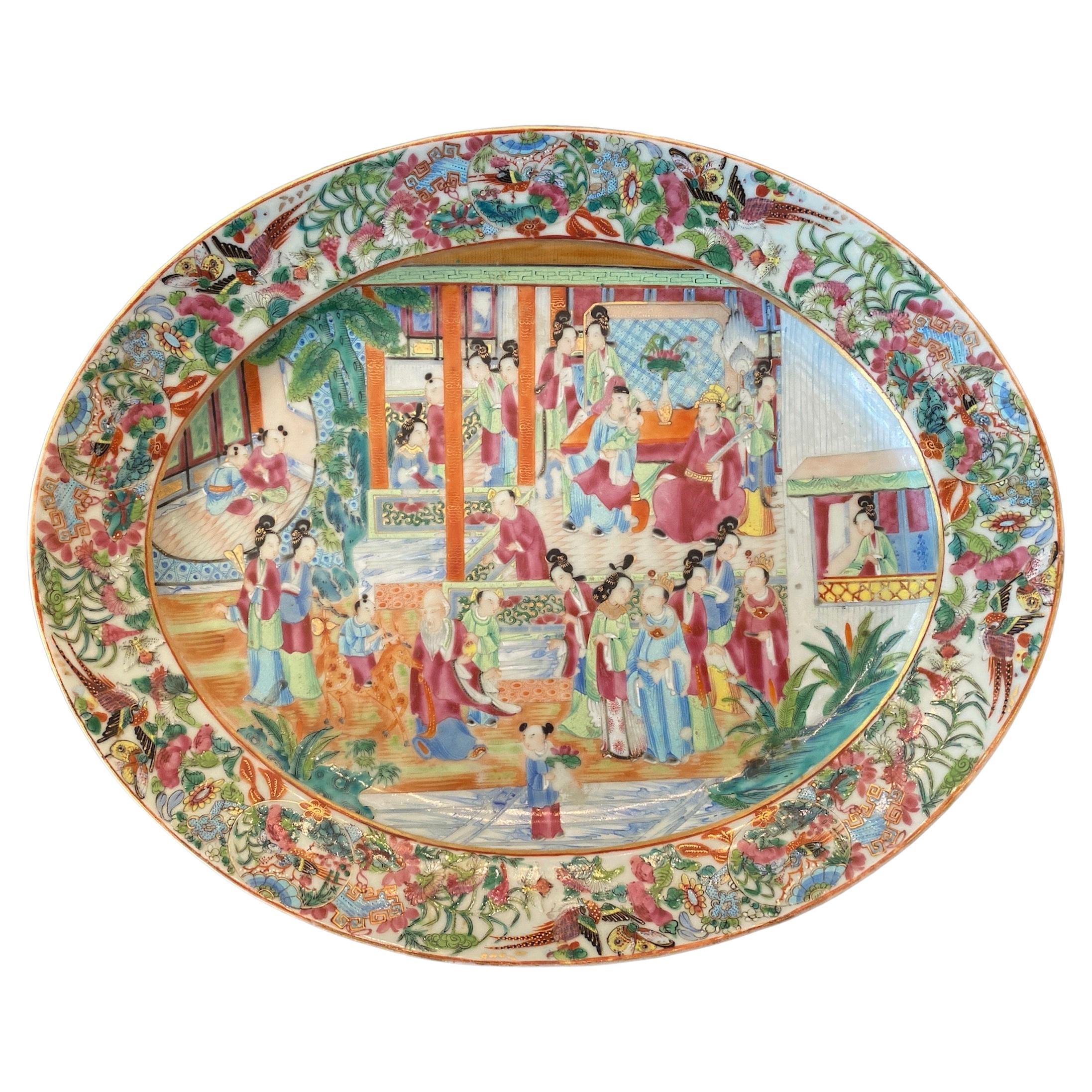 Vintage Chinese Export Mandarin Platter