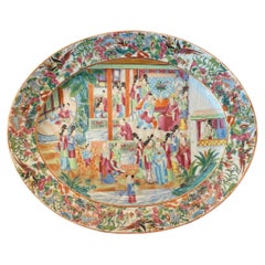 Used Chinese Export Mandarin Platter