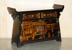 ViNTAGE CHINESE EXPORT MID CENTURY CHINOISERIE TEMPLE PAGODA STYLE SIDEBOARD