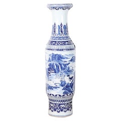 Vintage Chinese Extra-Large Blue and White 'Palace Vase'