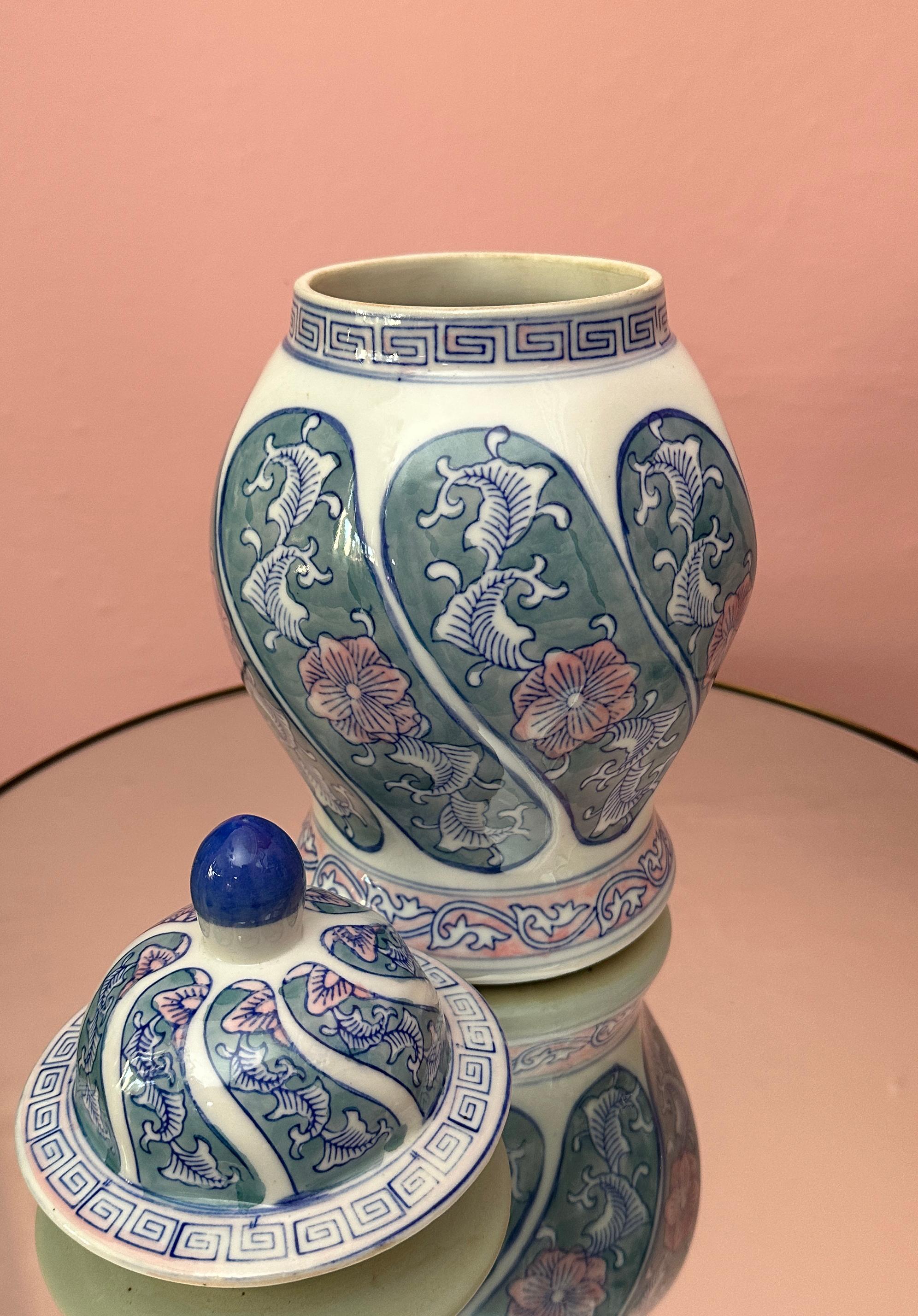 Chinesisches Famille Verte- Ingwerglas/Temple-Krug im Vintage-Stil, ca. 1970er Jahre im Angebot 3