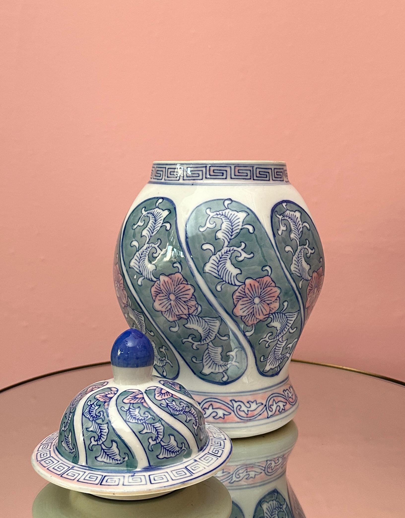 Chinesisches Famille Verte- Ingwerglas/Temple-Krug im Vintage-Stil, ca. 1970er Jahre im Angebot 5