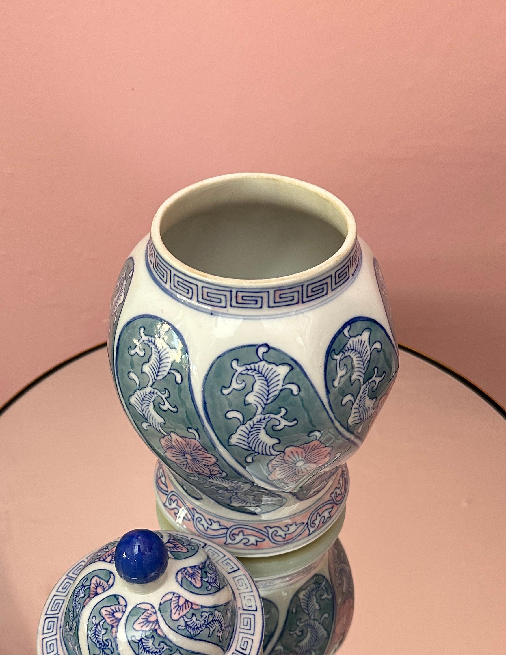 Chinesisches Famille Verte- Ingwerglas/Temple-Krug im Vintage-Stil, ca. 1970er Jahre im Angebot 6