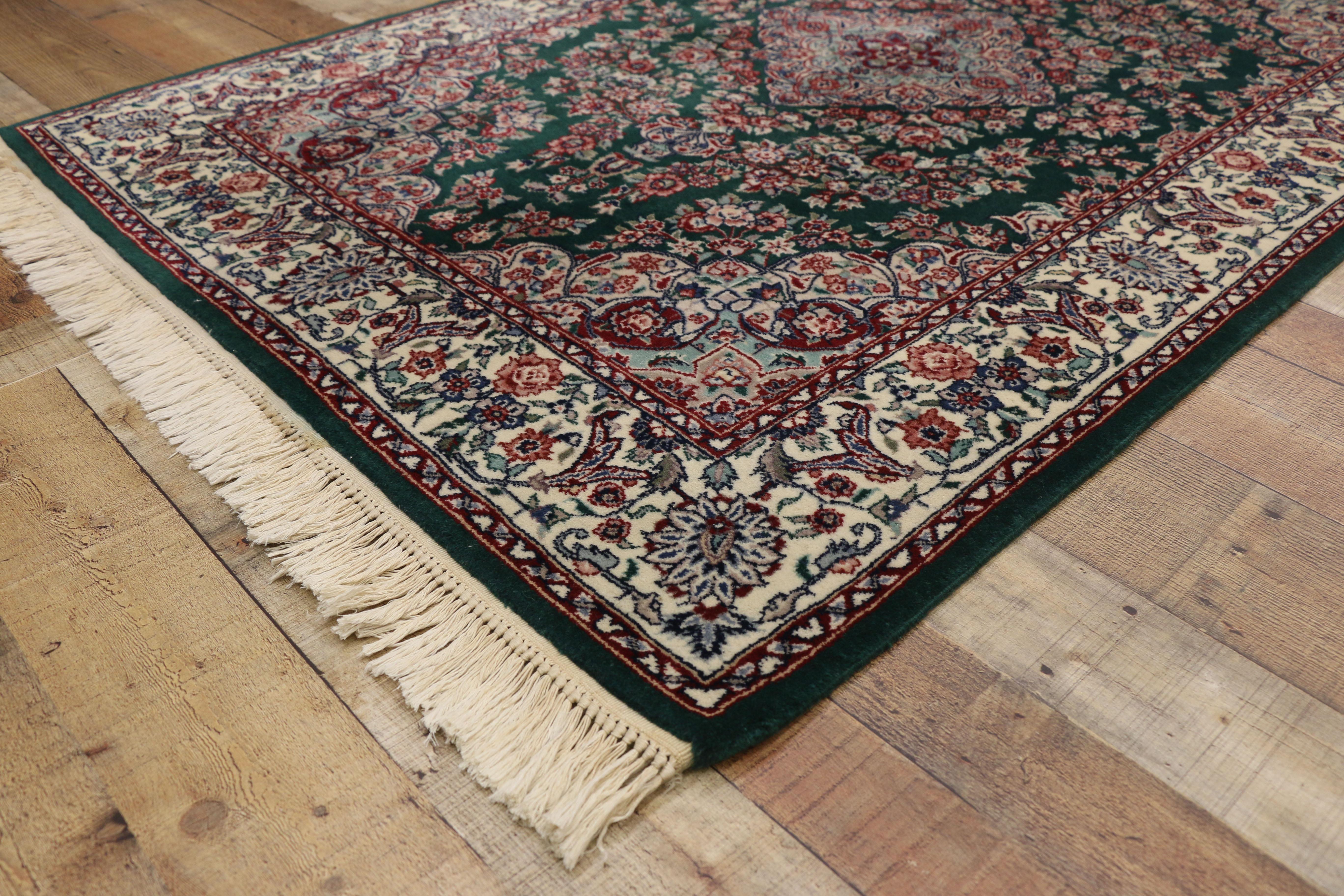 20th Century Vintage Chinese Floral Rug with Persian Design and English Country Style For Sale