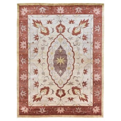 Vintage Chinese Floral Wool Rug 9'1''x12'